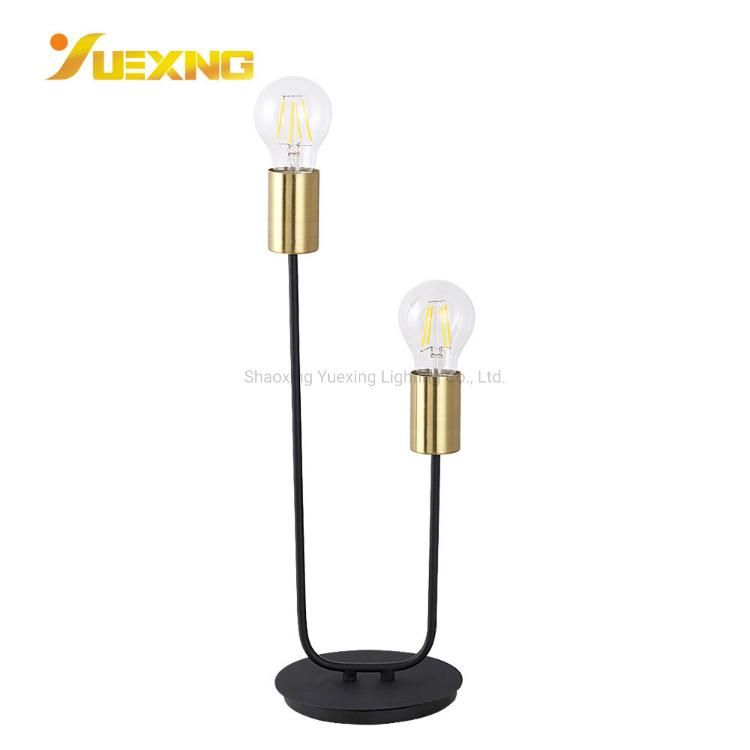 Indoor E27 Iron Office Decoration Gold Black LED Table Lighting Desk Lamp