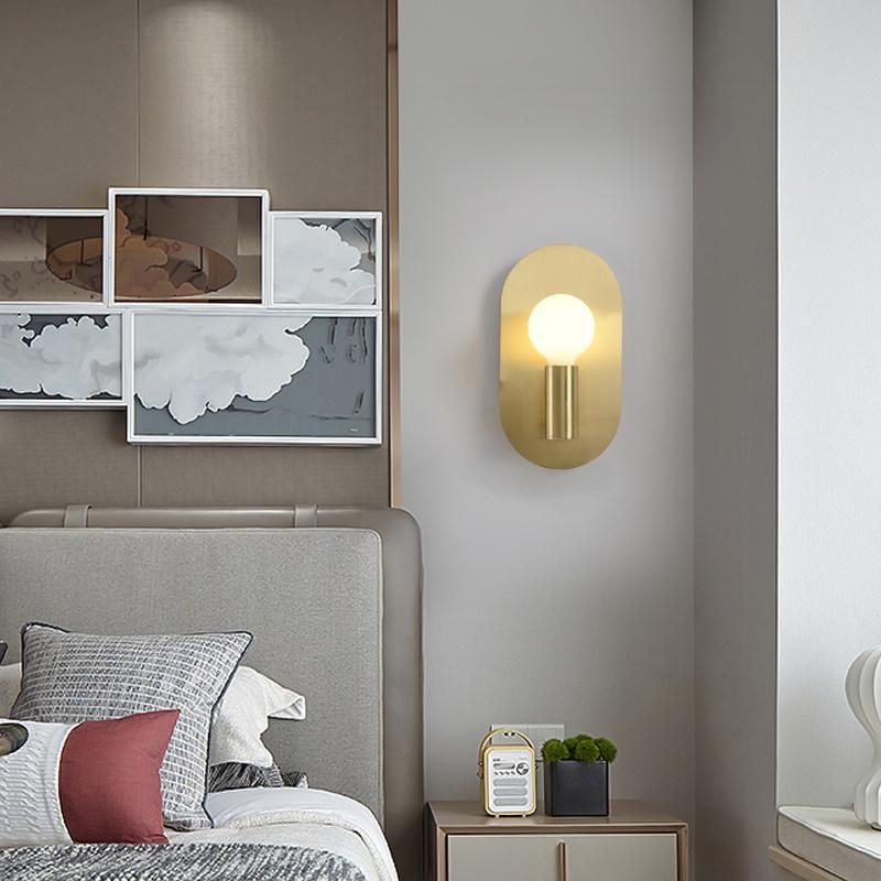 Modern Wall Lamp Stylish Brass Gold E27 for Living Dining Room Brass Wall Lamp (WH-OR-228)