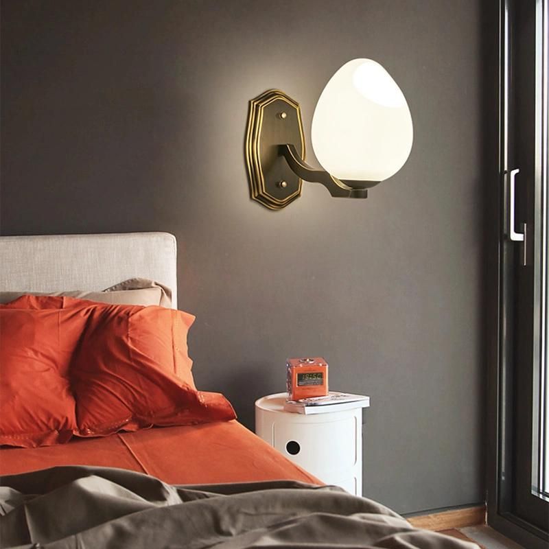 Glass Wall Lamp Bedroom Bedside Lighting Creative Home Decoration Corridor Study Wall Light