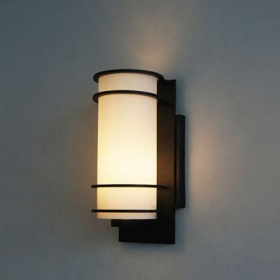 Opal White Glass Tube Difusser and Metal Base Wall Lamp.