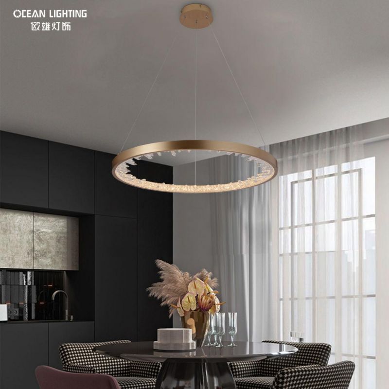 Modern Indoor Decorative Pendant Lighting Aluminum Iron Acrylic Chandelier for Home Hotel Villa