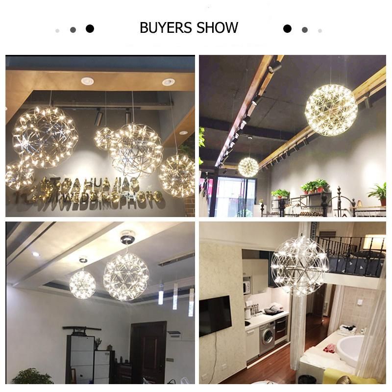 Modern Pendant Lamp Ball Design LED Firework Lamps Hall Stainless Steel Chrome Lamp Raimond Pendant Lamp (WH-AP-234)