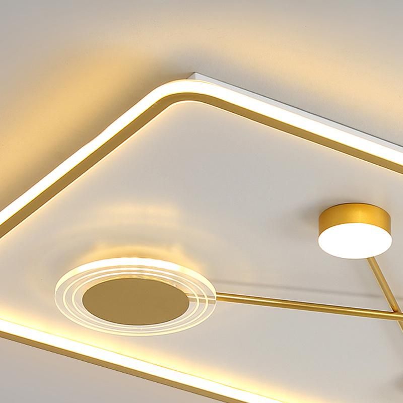 Golden Luxury Bedroom Lamp Simple Ceiling Light Creative Living Room LED