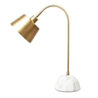 Post Modern Nordic Creative Lamp Shade Angle Adjustable Marble Base LED Standing Light Iron Table Lamp for Living Room