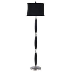 Black Softback Drum Shade Floor Lamp with E26/E27