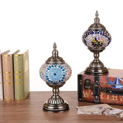 Coffee Bar Living Room Bedside Indoor Handmade Glass Lighting Turkish Desk Lamp (WH-VTB-02)