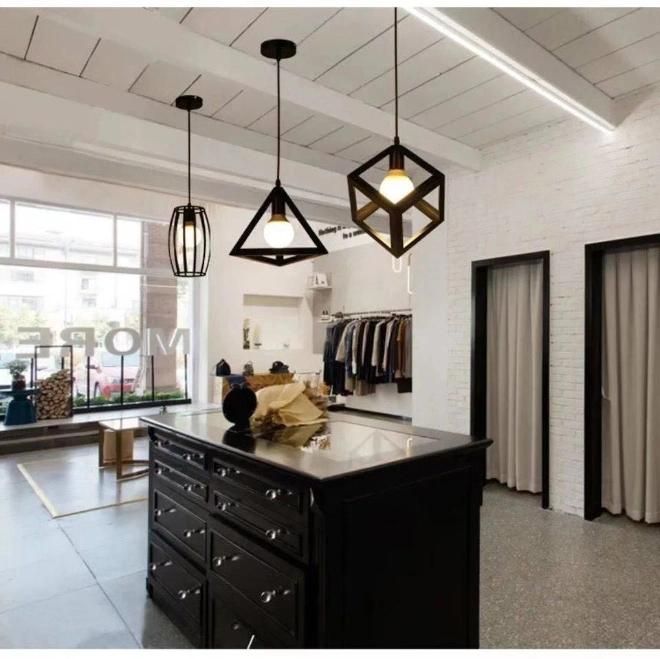 Wrought Iron Simple Modern Pendant Lamp and Dining Room Light Cafe Lamp