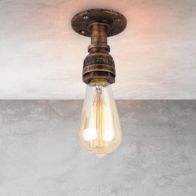 Loft Steampunk Pendant Lights Metal Water Pipe Lamp for Cafe Bar Vintage Pendant Light (WH-VP-76)