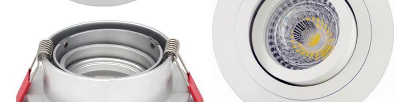 Round Tilt Downlight Fitting Fixture Ceiling Lamp LED Holder for MR16 GU10 (LT2300)