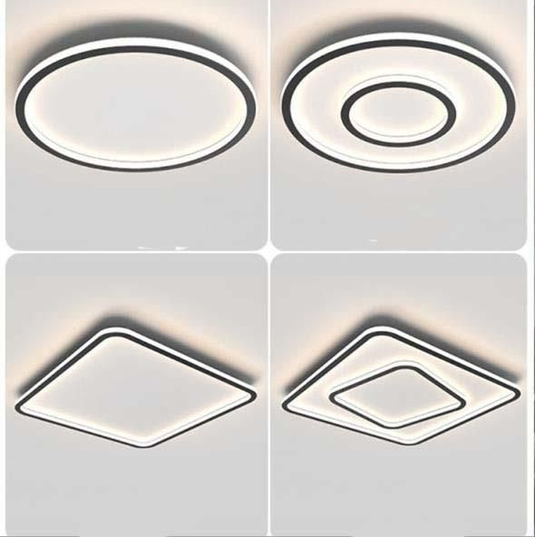 New Simple Modern Ultra-Thin LED Side-Emitting Square Circular Ceiling Light