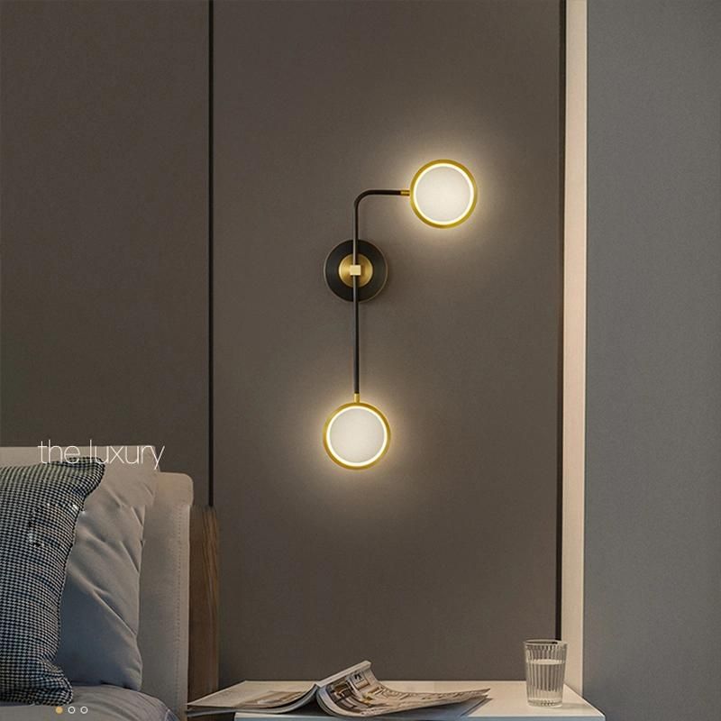 Double Head Light Living Room Modern Simple Bedroom Bedside Creative LED Wall Lamp