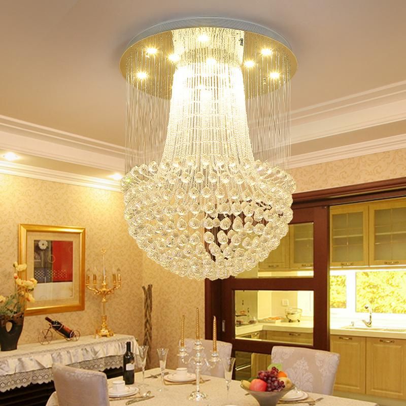 Chrome Crystal Ceiling Lights for Living Room Bedroom Light Fixtures (WH-CA-23)