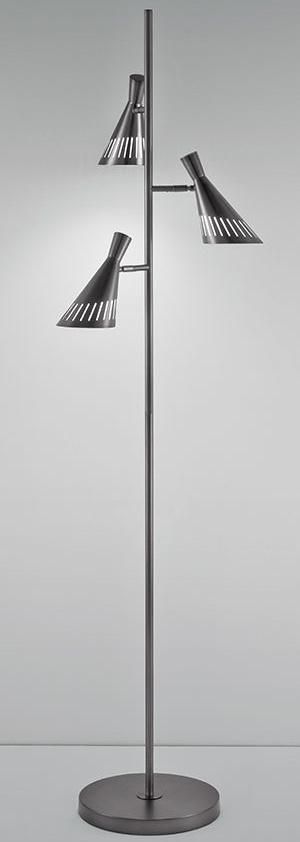 Adjustable Three Arms and Rotatable Acrylic Shade Floor Lamp