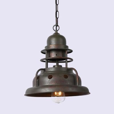 2021 Hot Sales Factory Wholesale Vintage Retro Lighting Black Metal Material Iron Lighting Chandelier Pendant Light