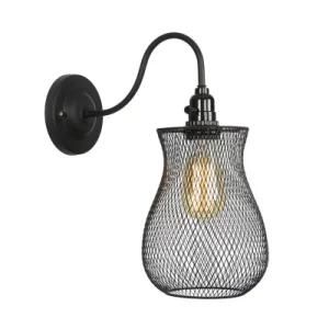 Black Iron Mesh Cage Bedroom Light Wall