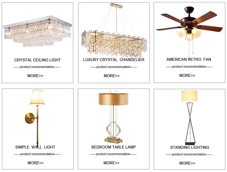 Champagne Gold European Style Luxury Modern Home LED Glass Lamp Chandelier Lighting