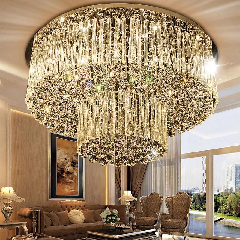 Luxury Crystal Lounge Ceiling Lights for Indroom Home Project Lighting Fixtures (WH-CA-08)