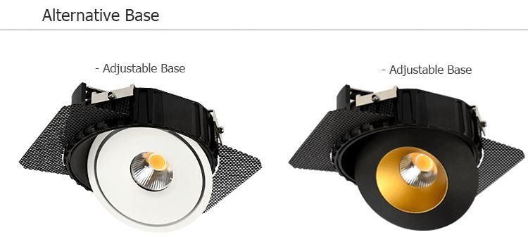 15W Recessed Adjustable 3000K Triac Dimmable Indoor Lighting Spotlight LED COB Downlight
