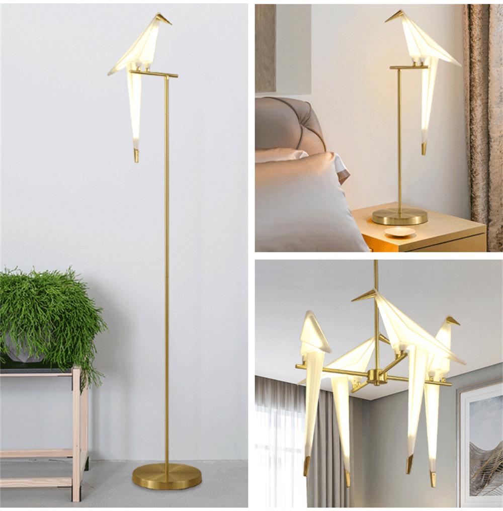 Art Deco Modern Paper Crane Metal Chandelier for Restaurant Living Room Dining Room Children′ S Room LED Bird Design Pendant Lamp