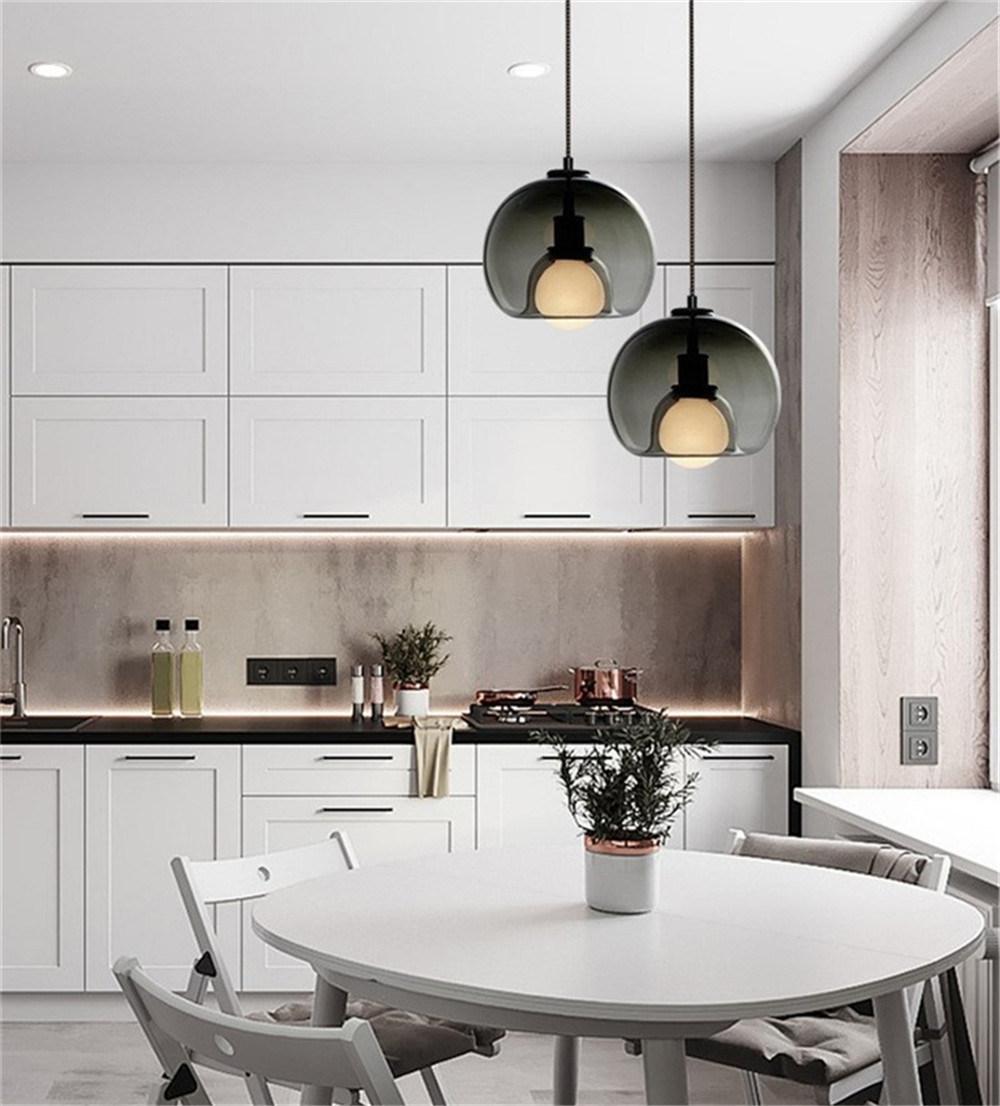 Restaurant Glass Pendant Lights Stair Porch Bedroom Bedside Light Fixtures Dining Room Designer Creative LED Hanging Lamp