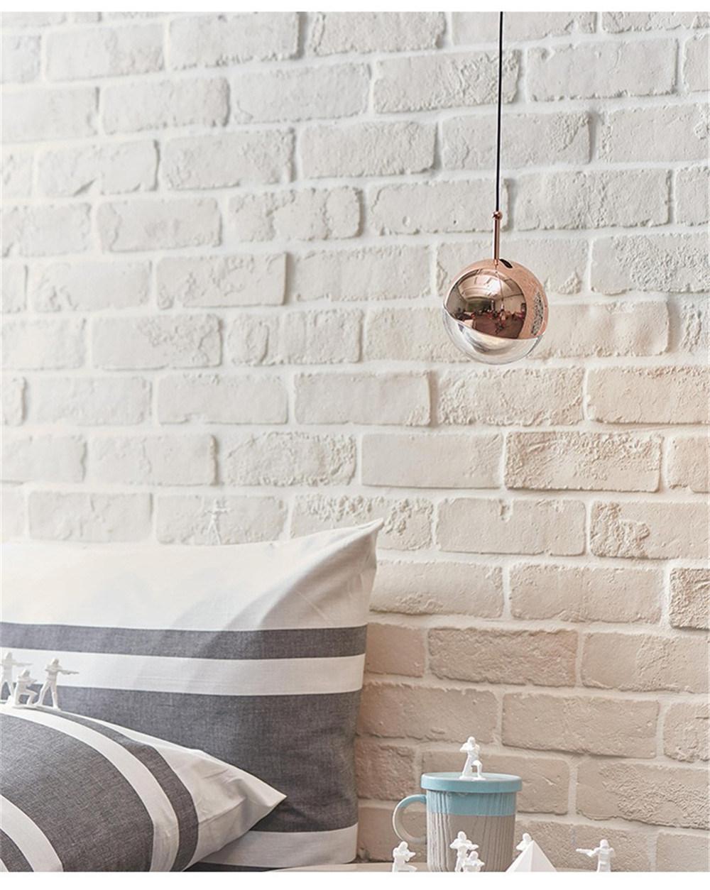 Modern LED Pendant Lights Hanging Metal Ball Glass Pendant Lamp Nordic Simplicity Home Decor Bedroom Bedside Light Fixture