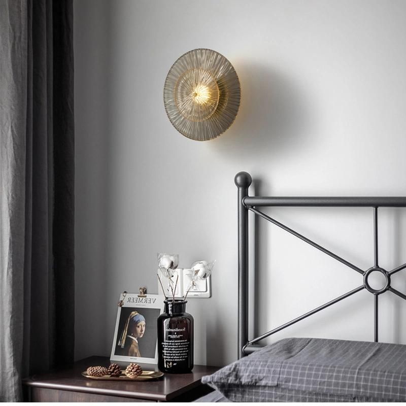 Modern Wall Lamp Creative Background Wall Glass Light Simple Bedroom Lighting