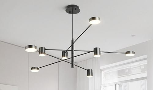 Modern Fashion Black Gold White LED Ceiling Suspended Chandelier Light