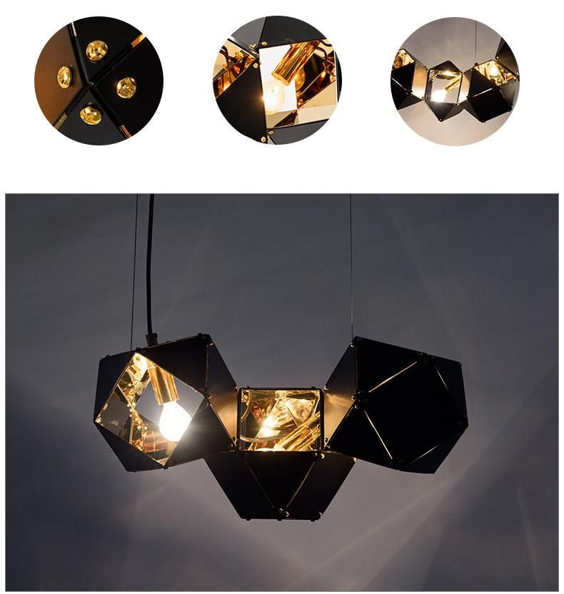 Decorative DIY Pendant Light with Black and Gold