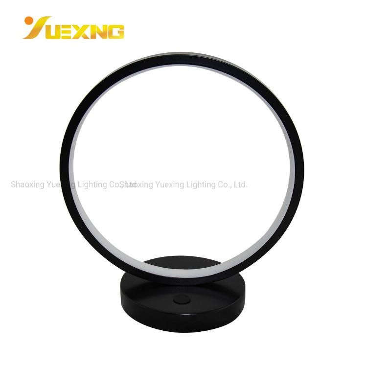 5W Round Circle LED Modern Aluminium Table Lamp Plastic Ring Desk Light