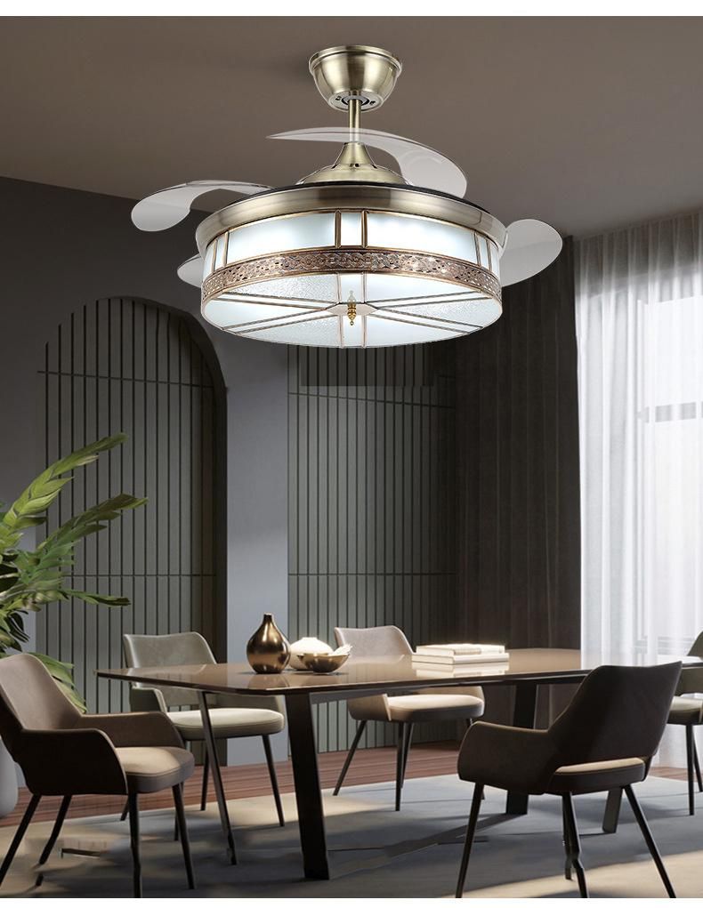 Ring Chandelier Light Fan for Living Room with Pendant Light LED Copper Motor Acrylic Lamp Designer Fan Lighting Style