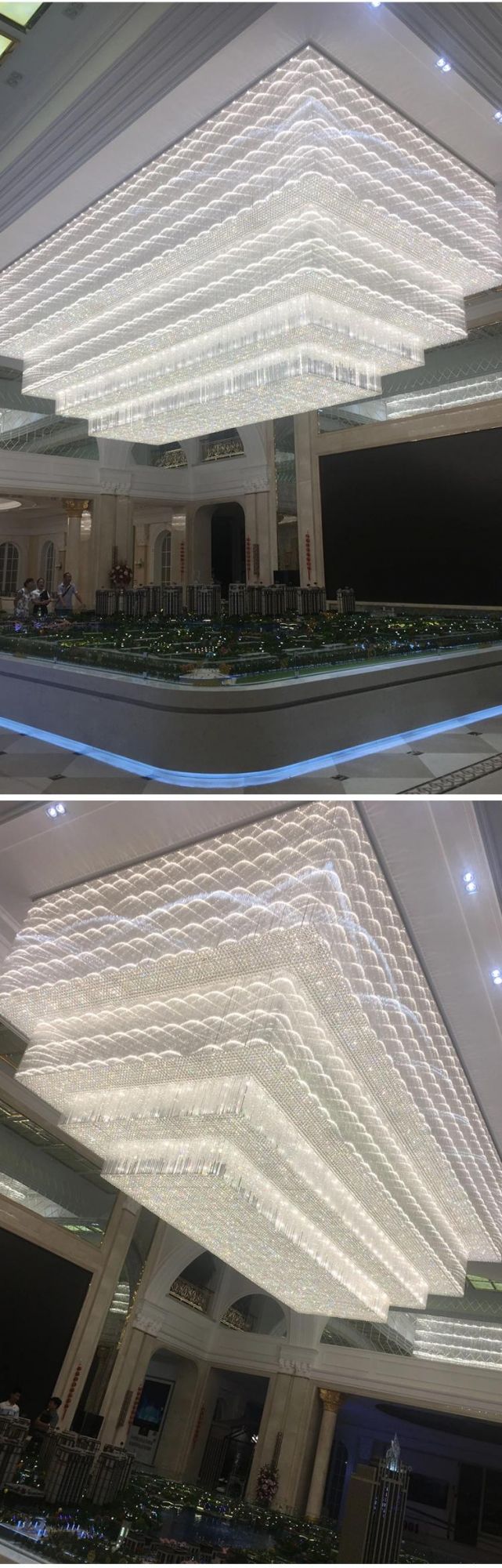 Luxury Business Center Banquet Villa Custom Project LED Chandelier Ceiling Light