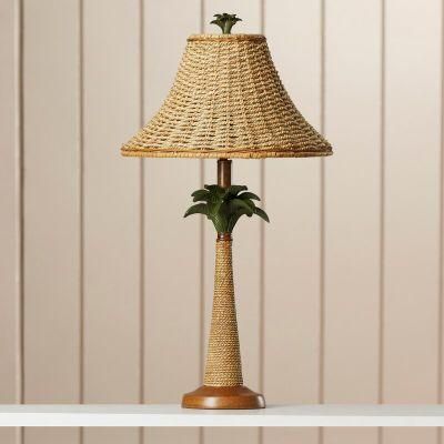 Hot Home Decoration Lights Rattan Tree Desk Table Lamp for Hotel Office Living Room