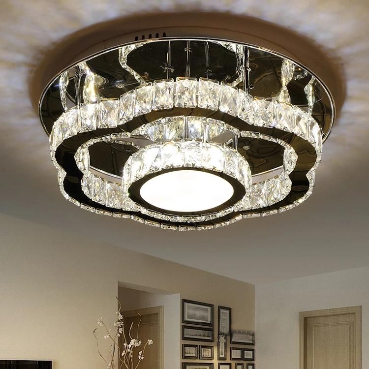 New Style Living Room Indoor LED Ceiling Crystal Light Chandelier Lighting India