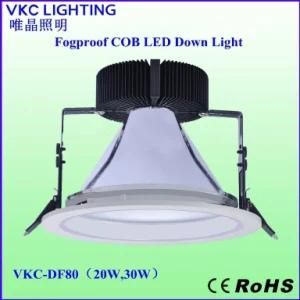Vkc Lighting Fogproof COB LED Recessed Down Light 8 Inches 20W Ww