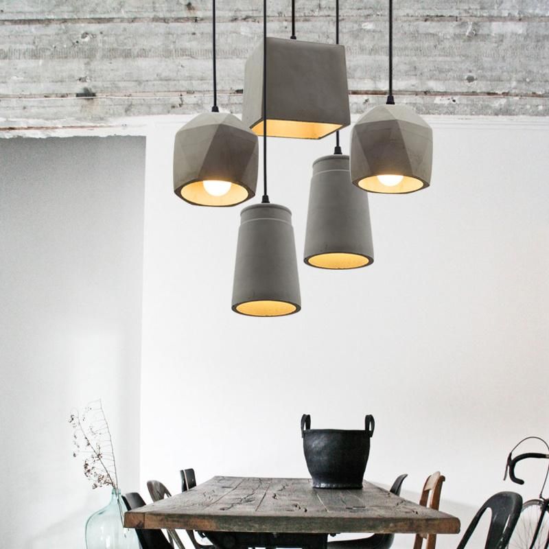 American Design Pendant Light Decorative Ulla Scandinavian Concrete Geometric Pendant Light (WH-AP-310)