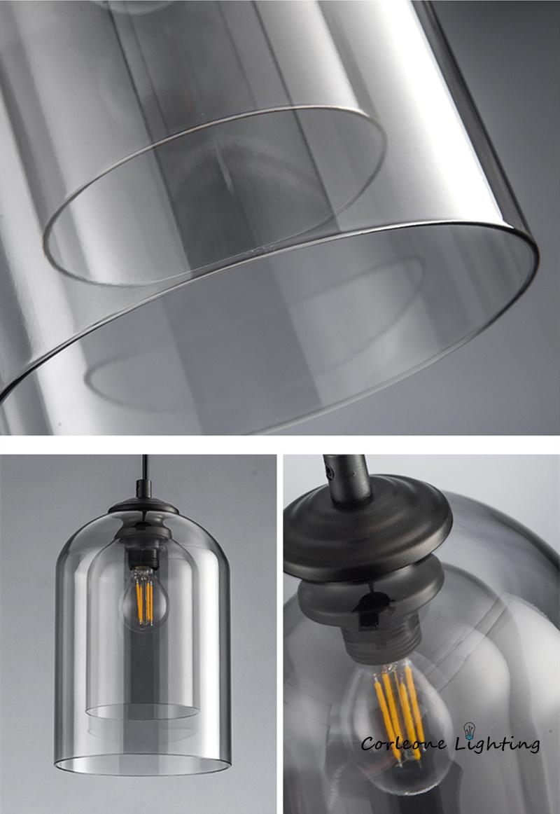 Nordic Glass Pendant Light for Bedroom Decor Marigold Double Layer Glass Pendant Lamp (WH-AP-290)