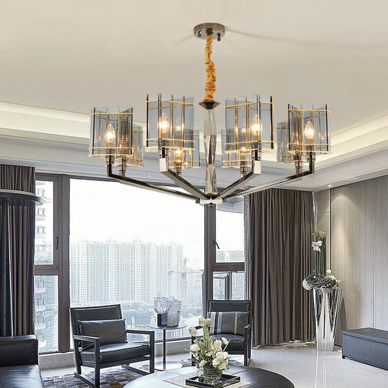 Industrial Style Crystal Chandelier Dining Room restaurant Pendant Lamp Light