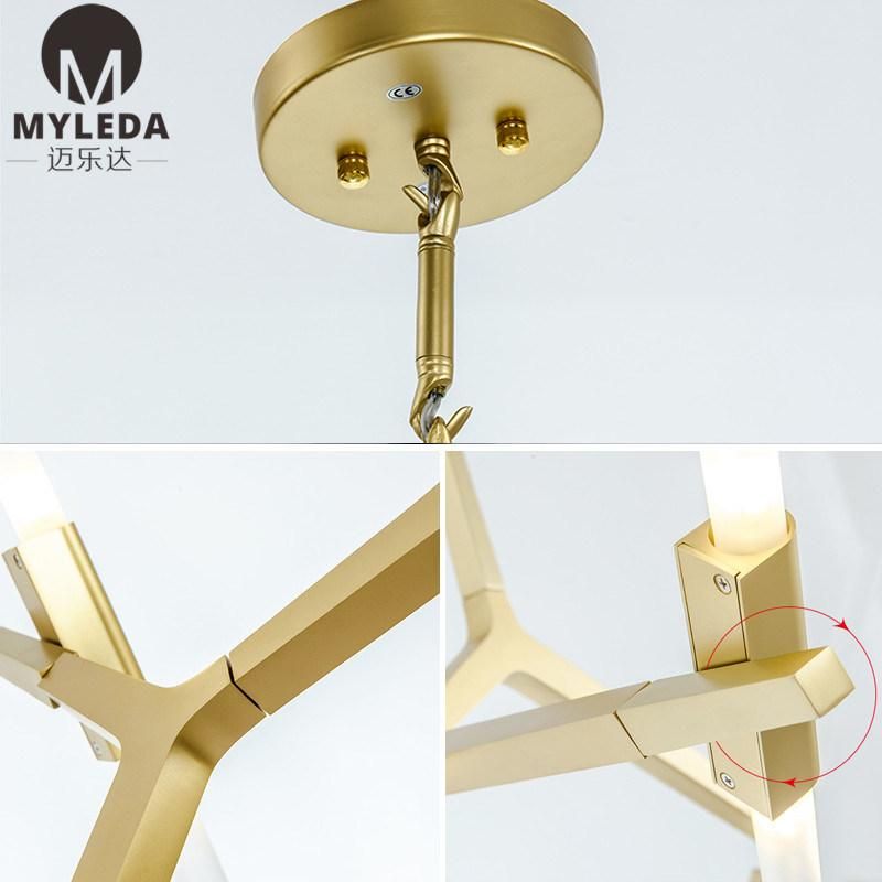 Villa Project Decoration Stainless Steel Ceiling LED Chandelier Light