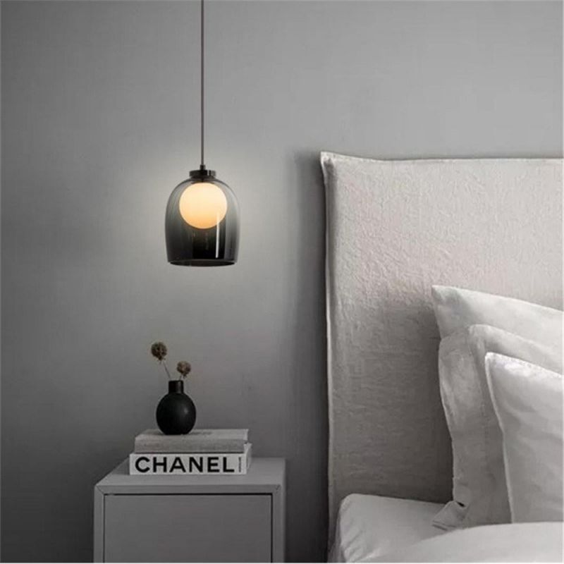 Restaurant Glass Pendant Lights Stair Porch Bedroom Bedside Light Fixtures Dining Room Designer Creative LED Hanging Lamp