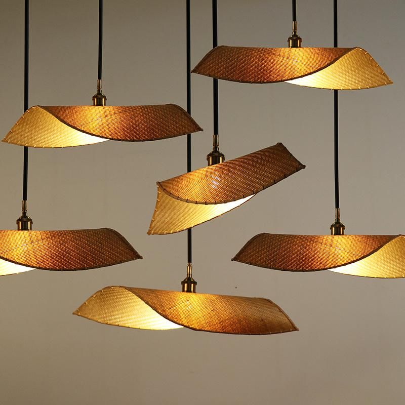 Handmade Rattan Pendant Light Fixtures for Kitchen Dining Room Bar Lighting Fixtures (WH-WP-01)