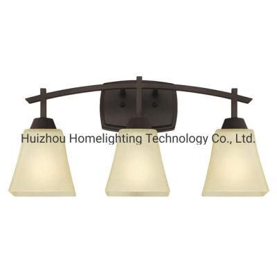 Jlw-37709 Industrial Vanity Wall Lamp with Amber Linen Glass