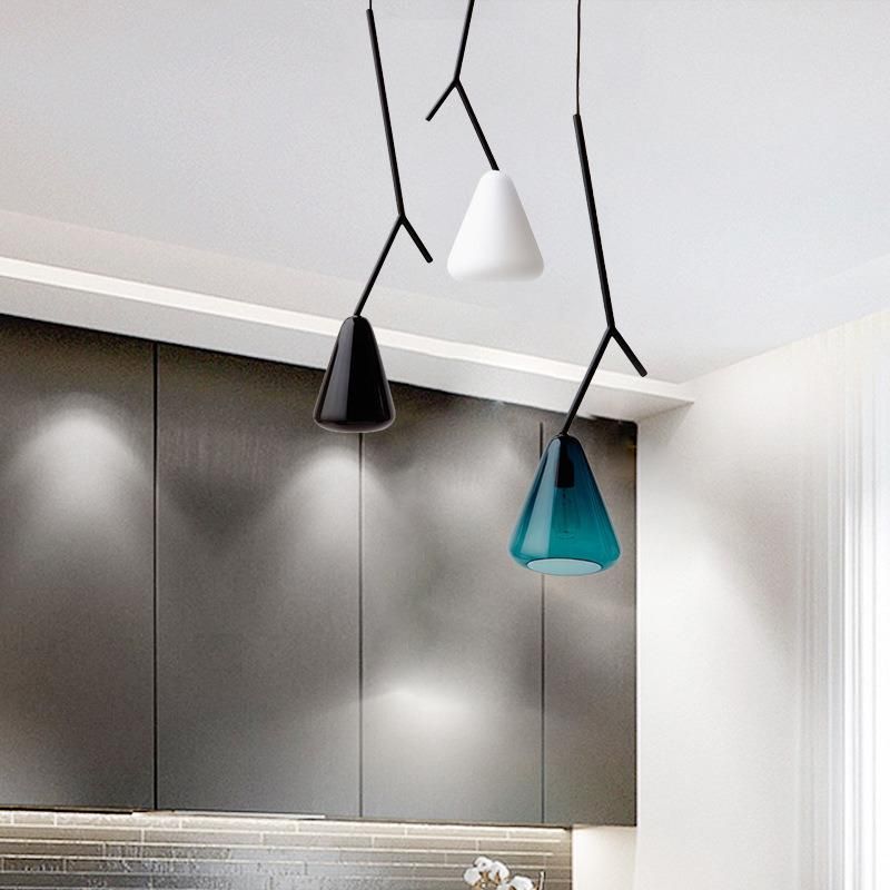 Modern LED Boughs Color Glass Pendant Lights Creative Lamp Indoor Decor Glass Pendant Light (WH-AP-231)