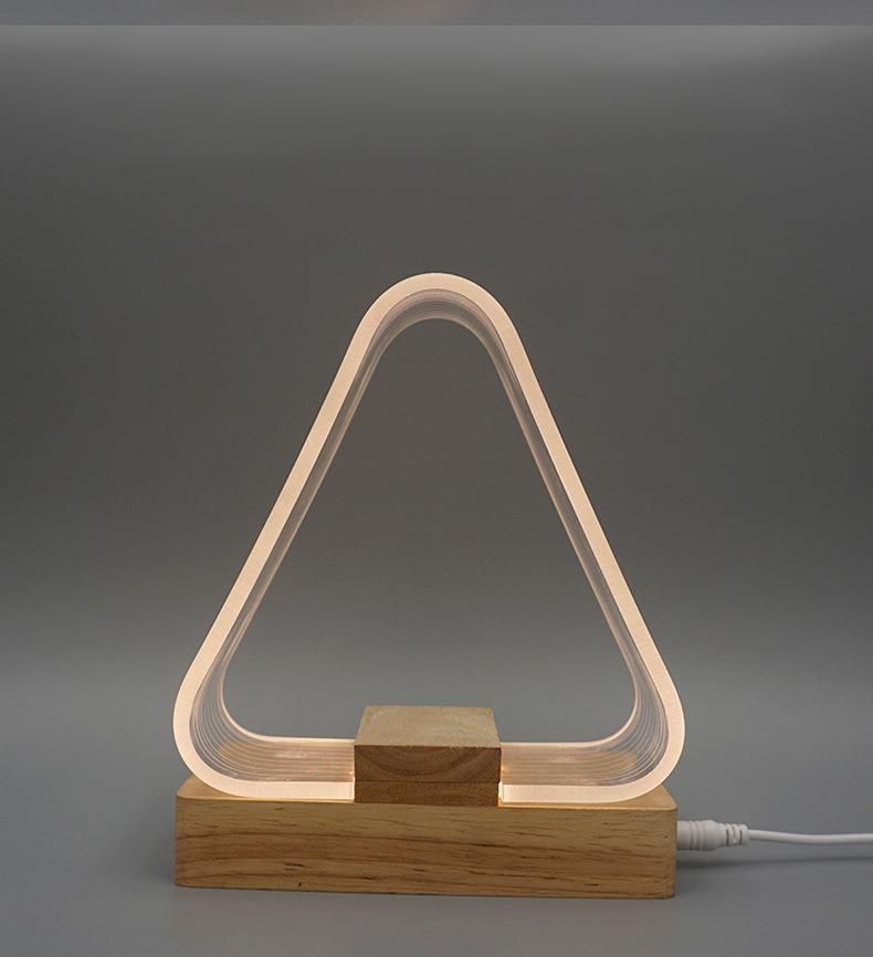 USB Lamp Creative Home Nordic Simple Study Lamp Charging LED Acrylic Night Light Holiday Gift Lamp