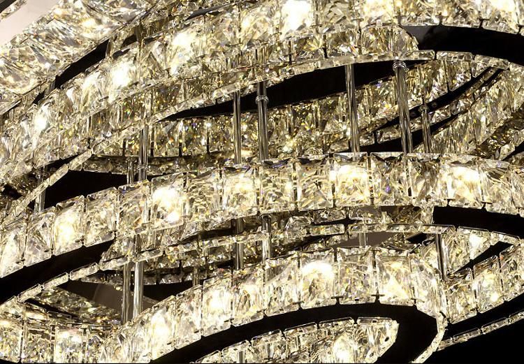 New Modern Living Room Banquet Hall Crystal Lamp Chandelier Edison Lighting