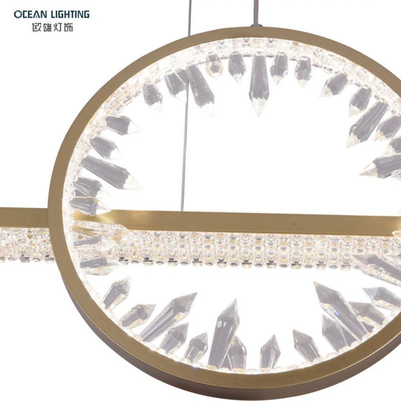 Pendant Lamp Rings Gold Hanging Pendant Basket Pendant Lamp Om820102-2heads