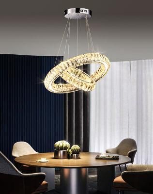 Round Smart Dining Pendant Lamp Kitchen Hanging Chandelier Ceiling Ring Pendant LED Light