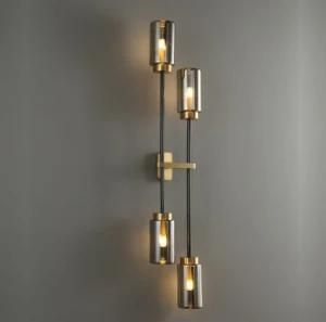 Industrial Lighting Wall Loft Copper Wall Light with Glass Shade