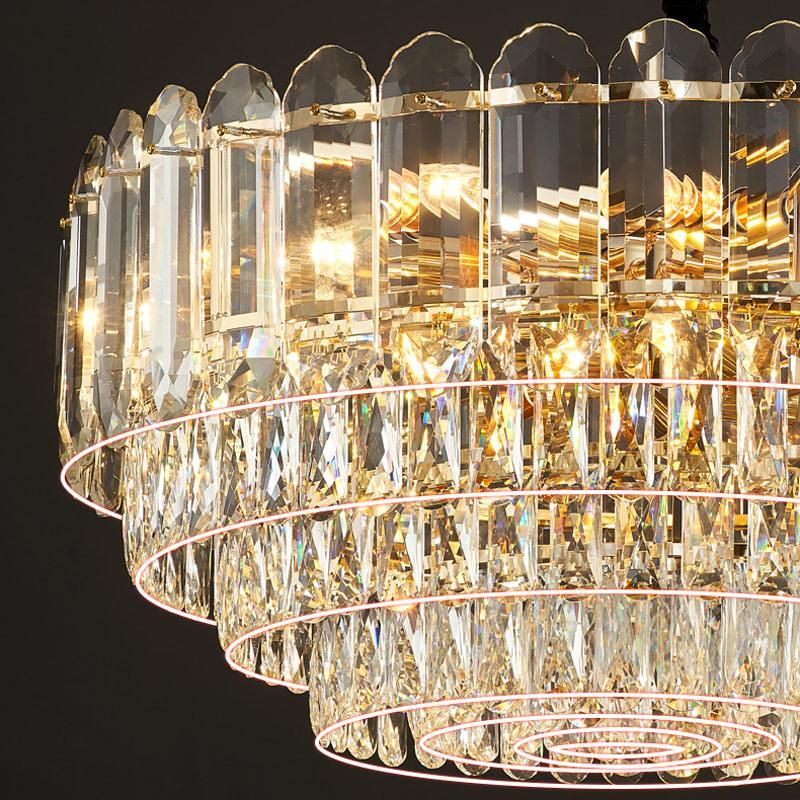 Crystal Chandelier Light Living Room Contracted Dining Room Postmodern Pendant Lamp