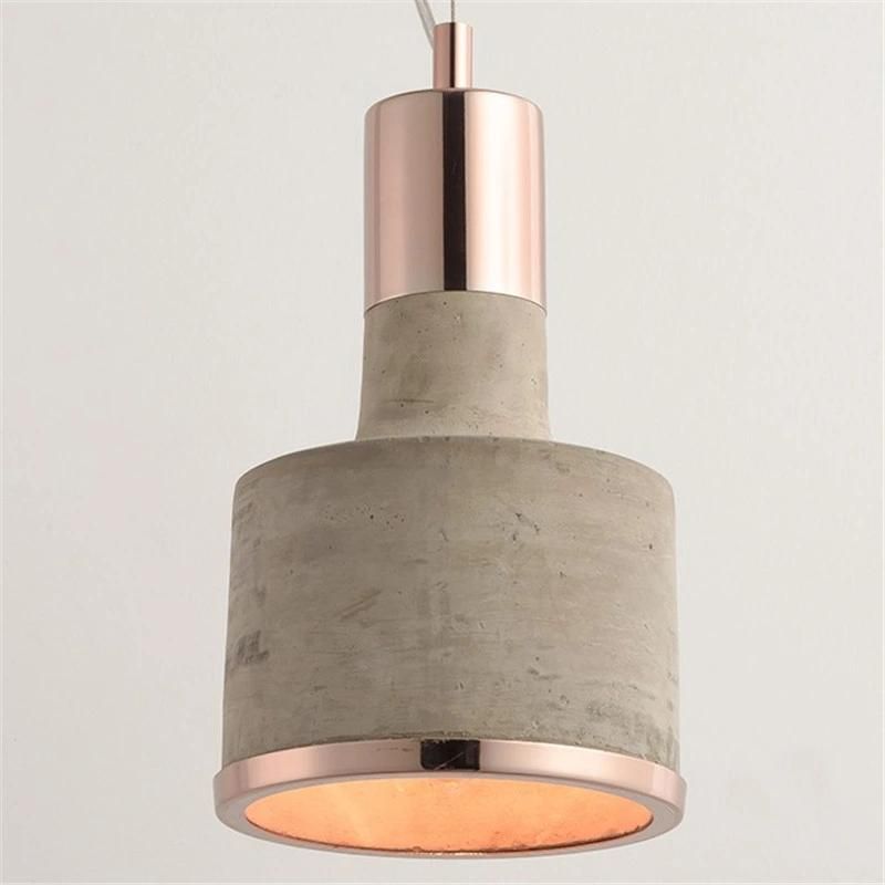 Vintage Wood Pendant Light Dining Room Viveca Cement Body Scandi-Industrial Style Pendant Light (WH-AP-350)