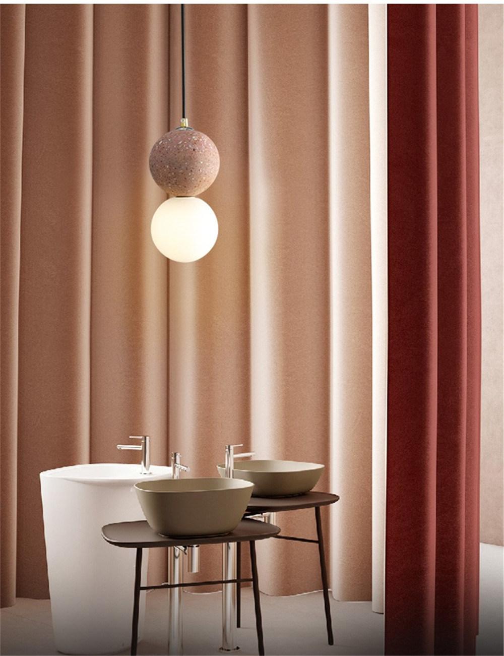 Modern Marble Pendant Lights Industrial Bedroom Bedside Lamp Cafe Restaurant Bar LED Hanging Lights Glass Ball Hanglamp